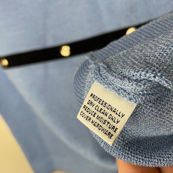 St. John Sleeveless Boxy Sweater Silver Studs - Picture 5 of 8